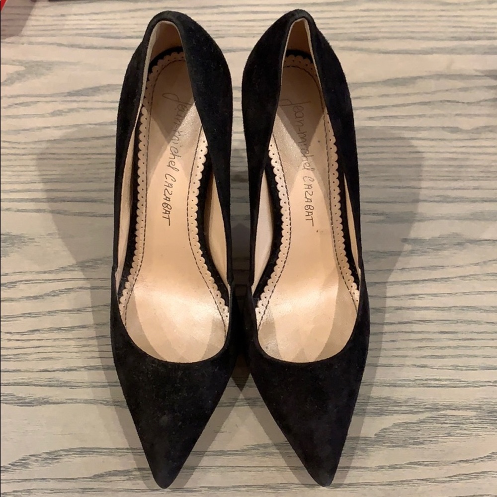 Jean-Michel Cazbat Point Black Suede Heels size 38
